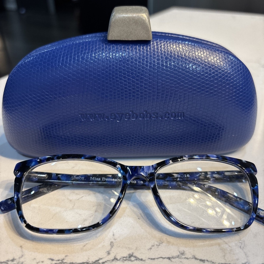 EYEBOBS Miss Demeanor Blue  2703 10 "Blue Light" Readers  2.25 With CASE